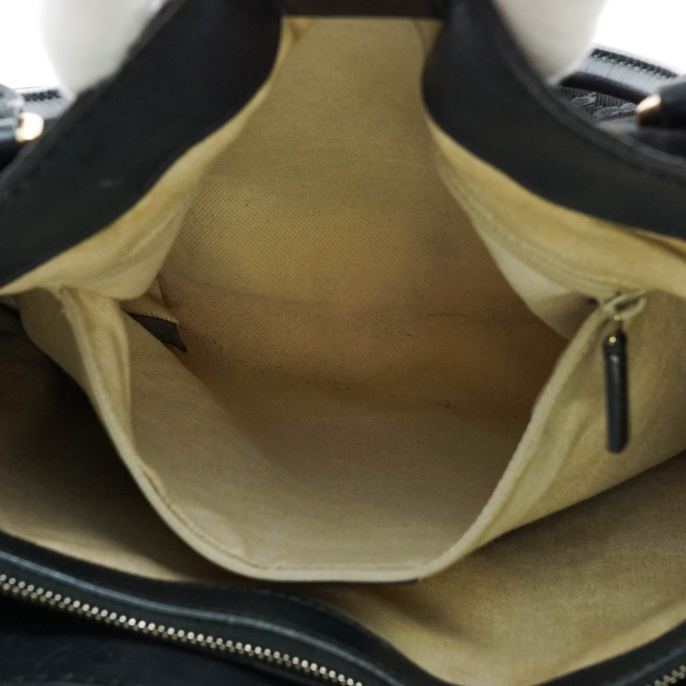 Auth Gucci Gg Tote Bag Black Canvas #16019G13 - Picture 11 of 13